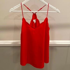 NWOT J.Crew Red Flowy Tank Top Size 0